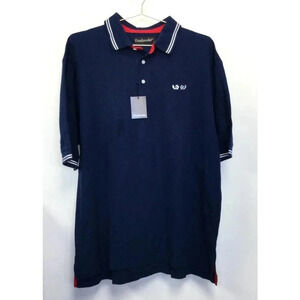 Vintage Men's Dunbrooke Polo Shirt XL Navy Red New‎ with tags